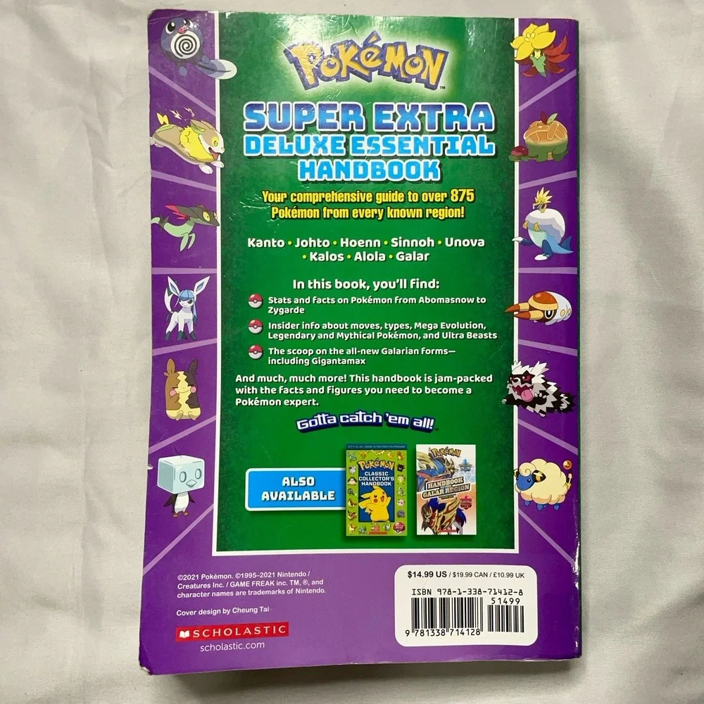 Pokémon Super Deluxe Essential Handbook Updated Pokédex Guide Book Scholastic